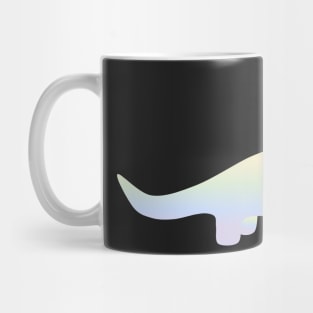 Rainbow Pastel Gradient Dinosaur (Black Background) Mug